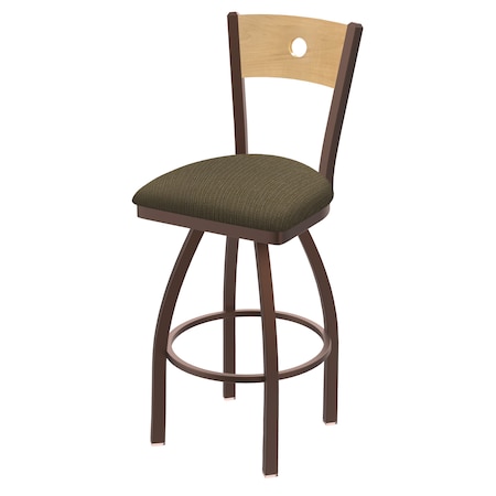 Holland Bar Stool Co 25" Swivel Counter Stool, Bronze Finish, Nat Back, Graph Cork Seat 83025BZNatMplB017